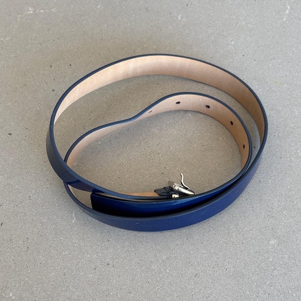 JCrew Blue Leather Belt - XS